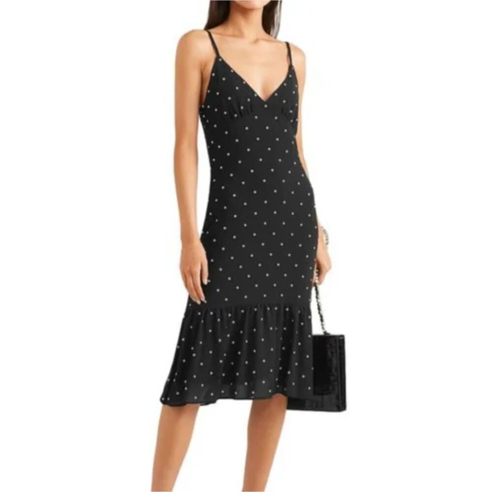 MICHAEL KORS Grommeted Georgette Black Slip Dress Sz XXS